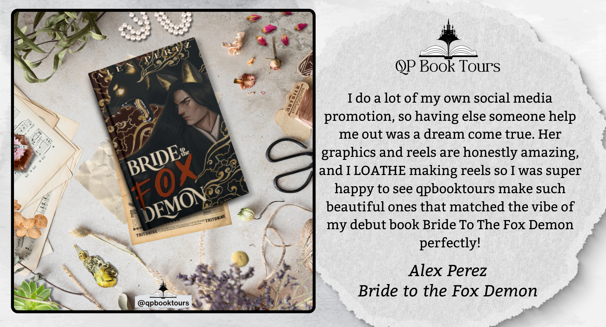 testimonial by Alex Perez Author of Bride to Fox Demon